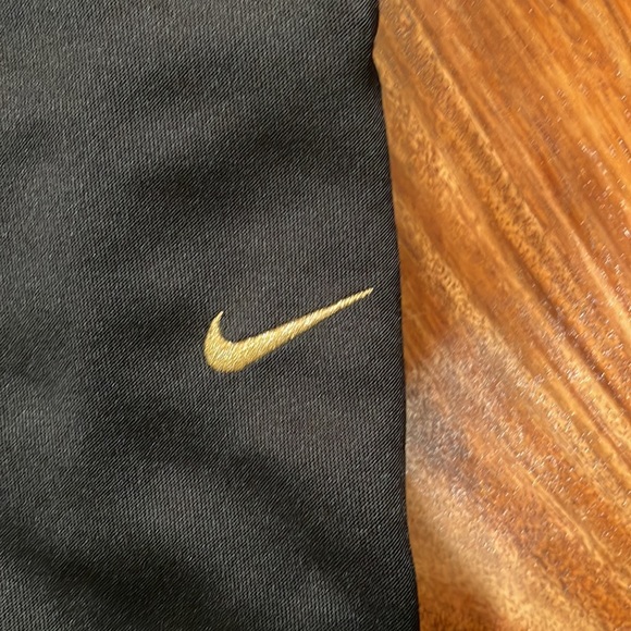 Nike Vintage Jogger Pants Black & Gold Nike Logo front Sides.  Mint Condition - Picture 5 of 10